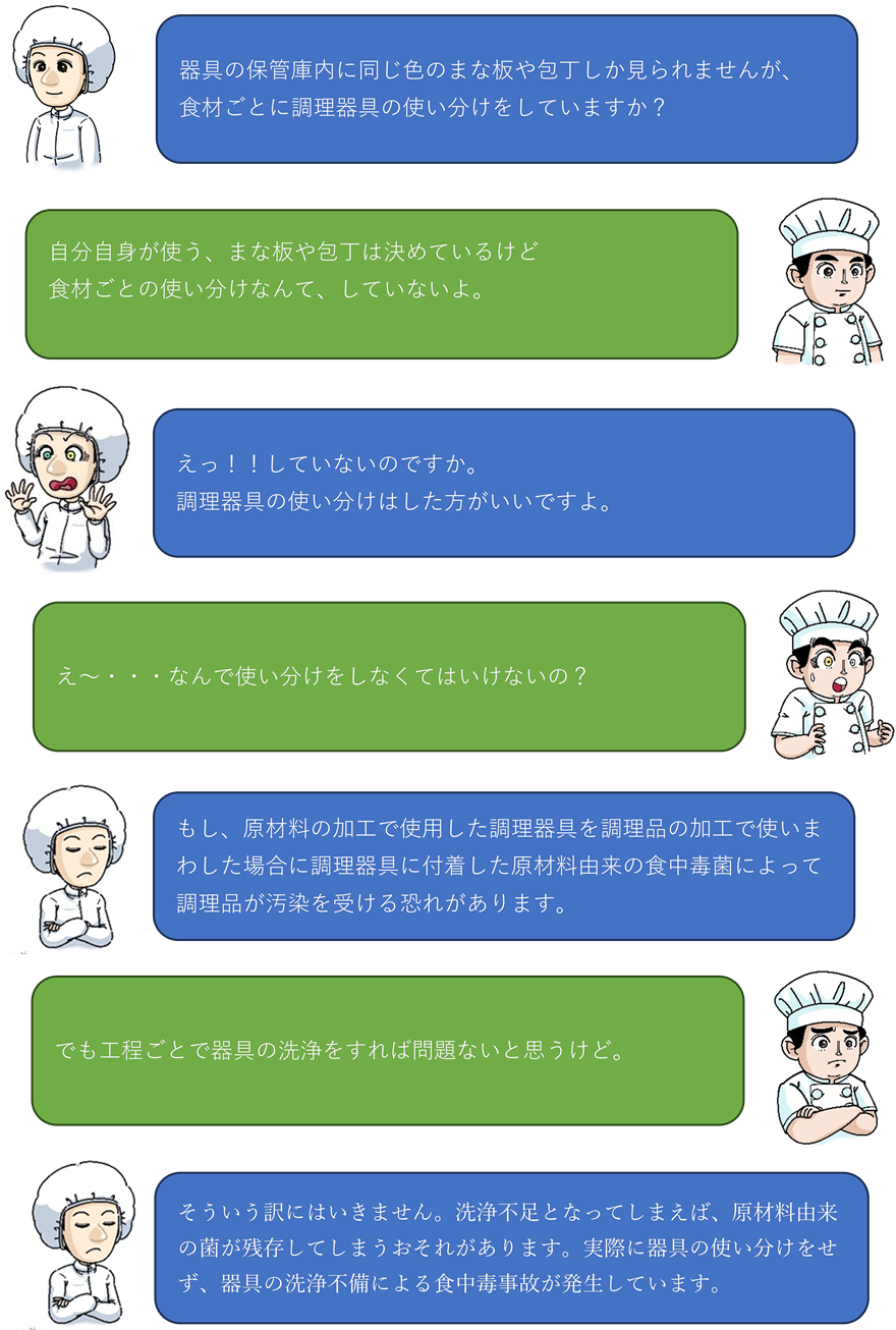 調理器具の使い分け